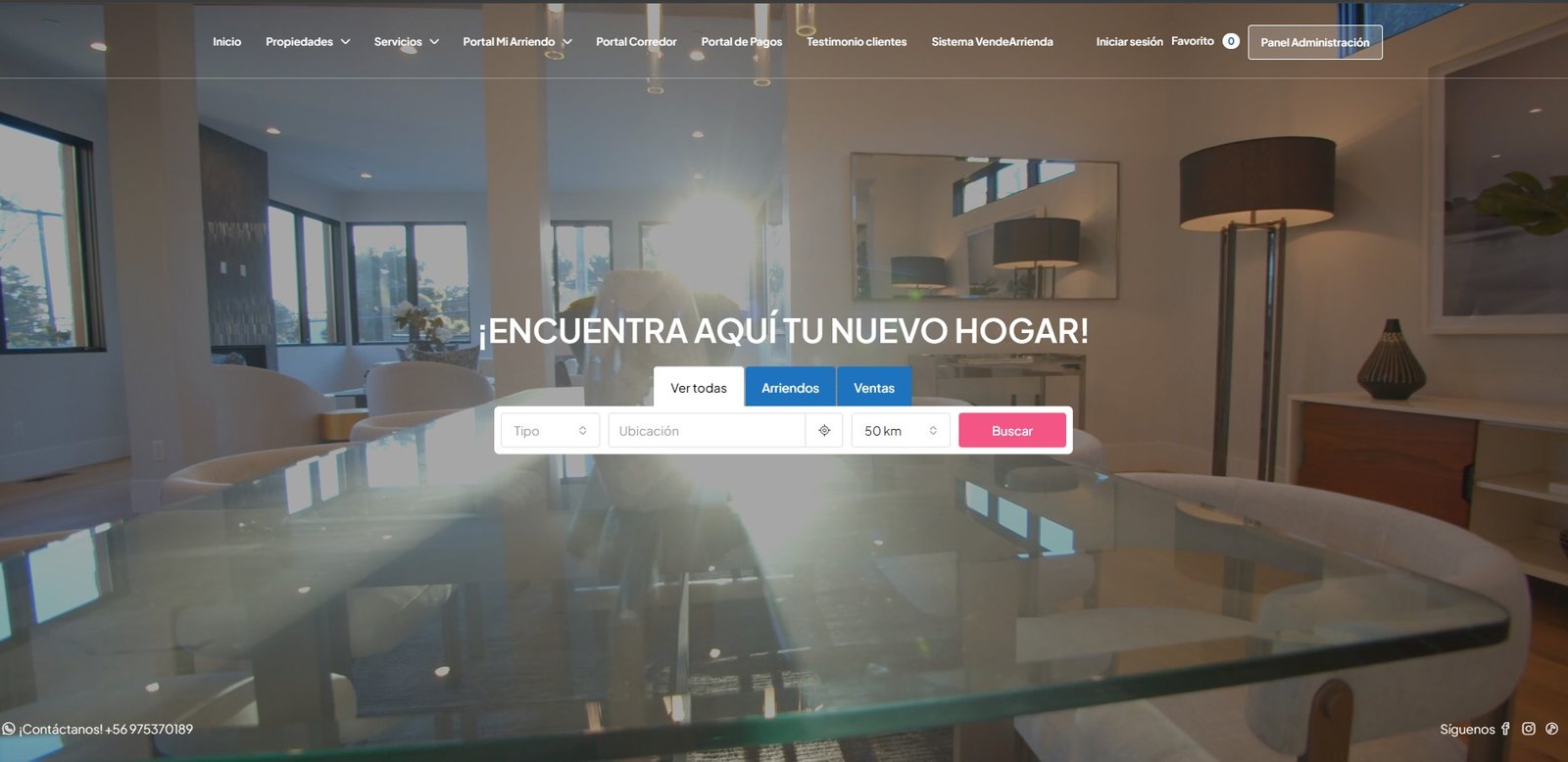 Sitio web inmobiliario propio
